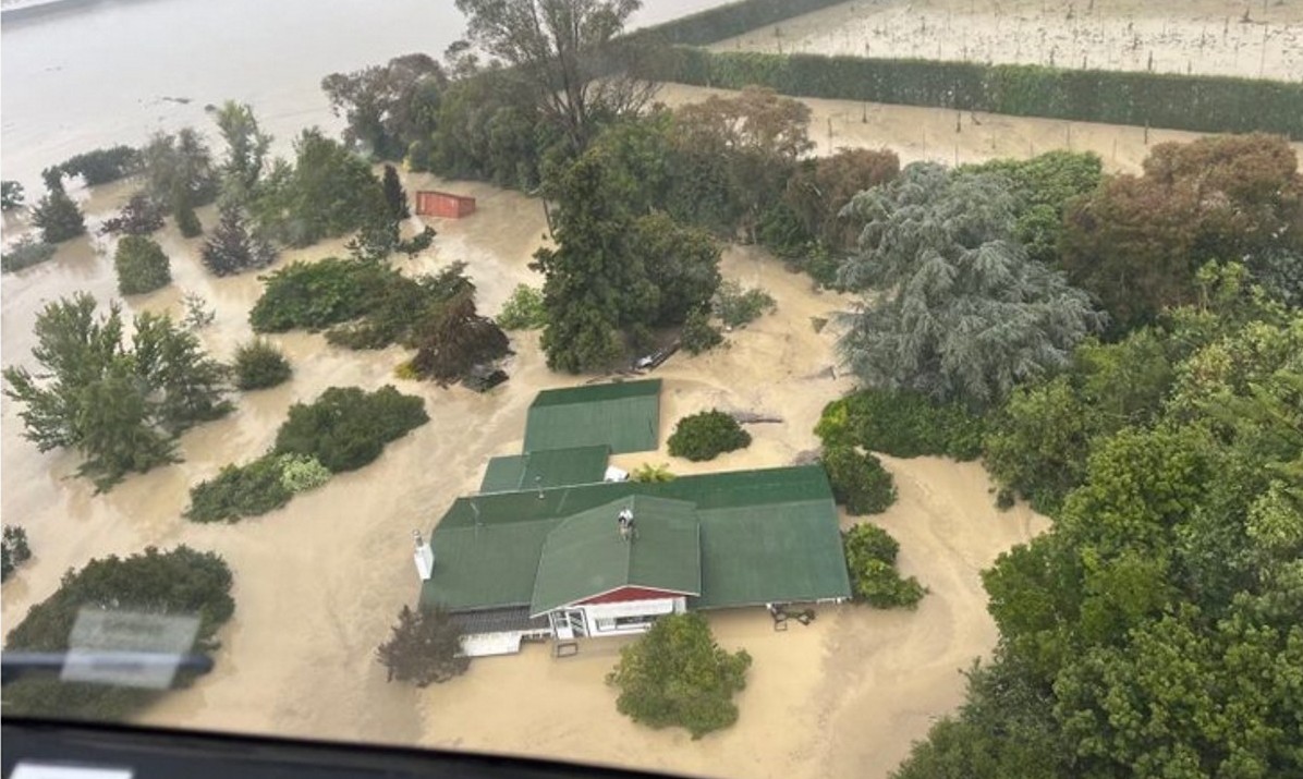 flooded Hawkes Bay NZ cyclone Gabrielle 2023