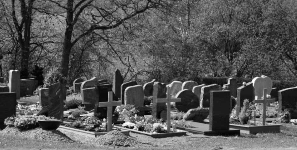 cemetery with headstones