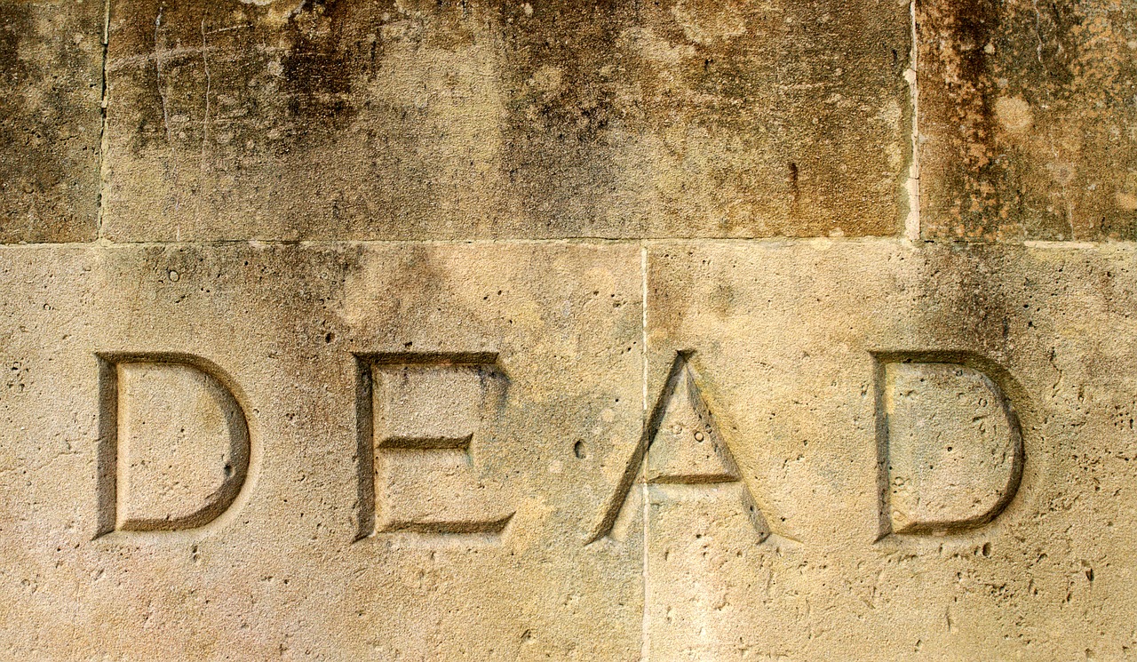 grave stone titled dead