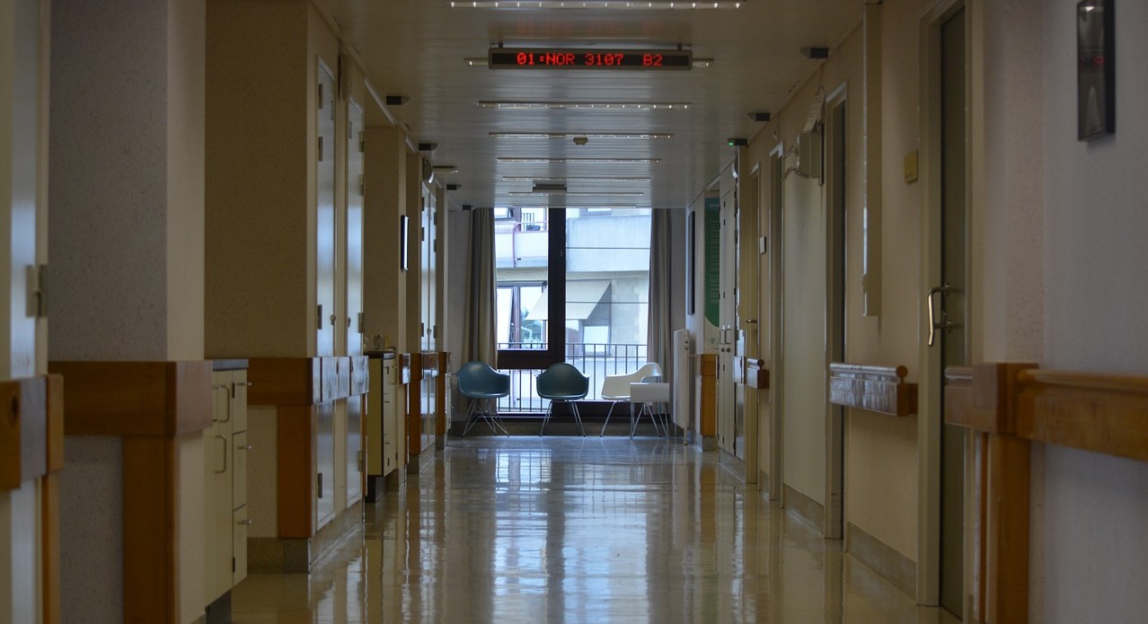 empty hospital corridor