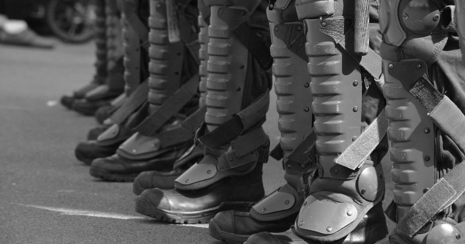 many high top police boots