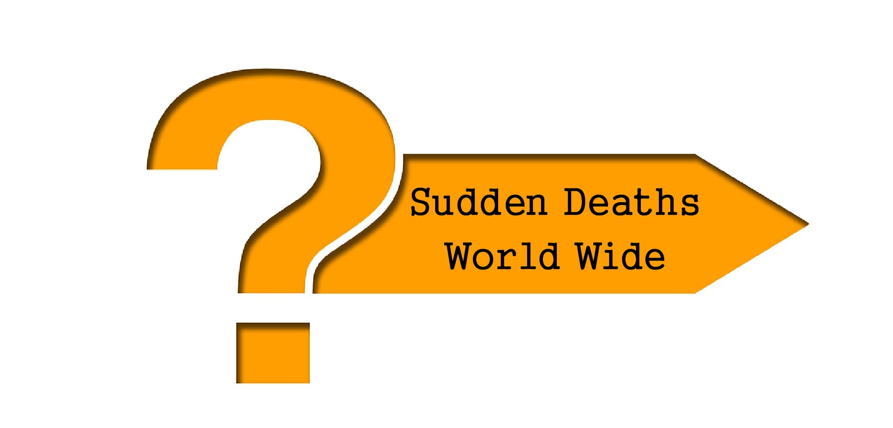 question mark and arrow sudden deaths world wide